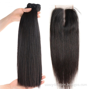 Virgin human hair vendors raw virgin cuticle aligned cambodian hair bundles double drawn bone straight human hair extensions